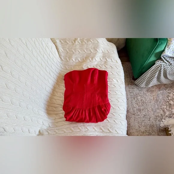 Reformation Katarin Linen Dress In Lipstick, brand new without tags, never worn. - Picture 13 of 13